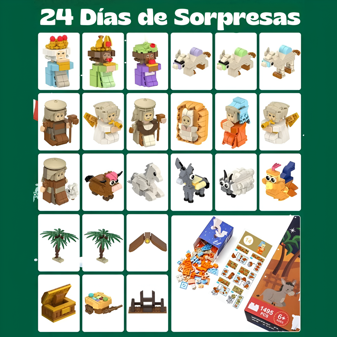HolyBlox™ Calendario de Adviento Belén Bloques