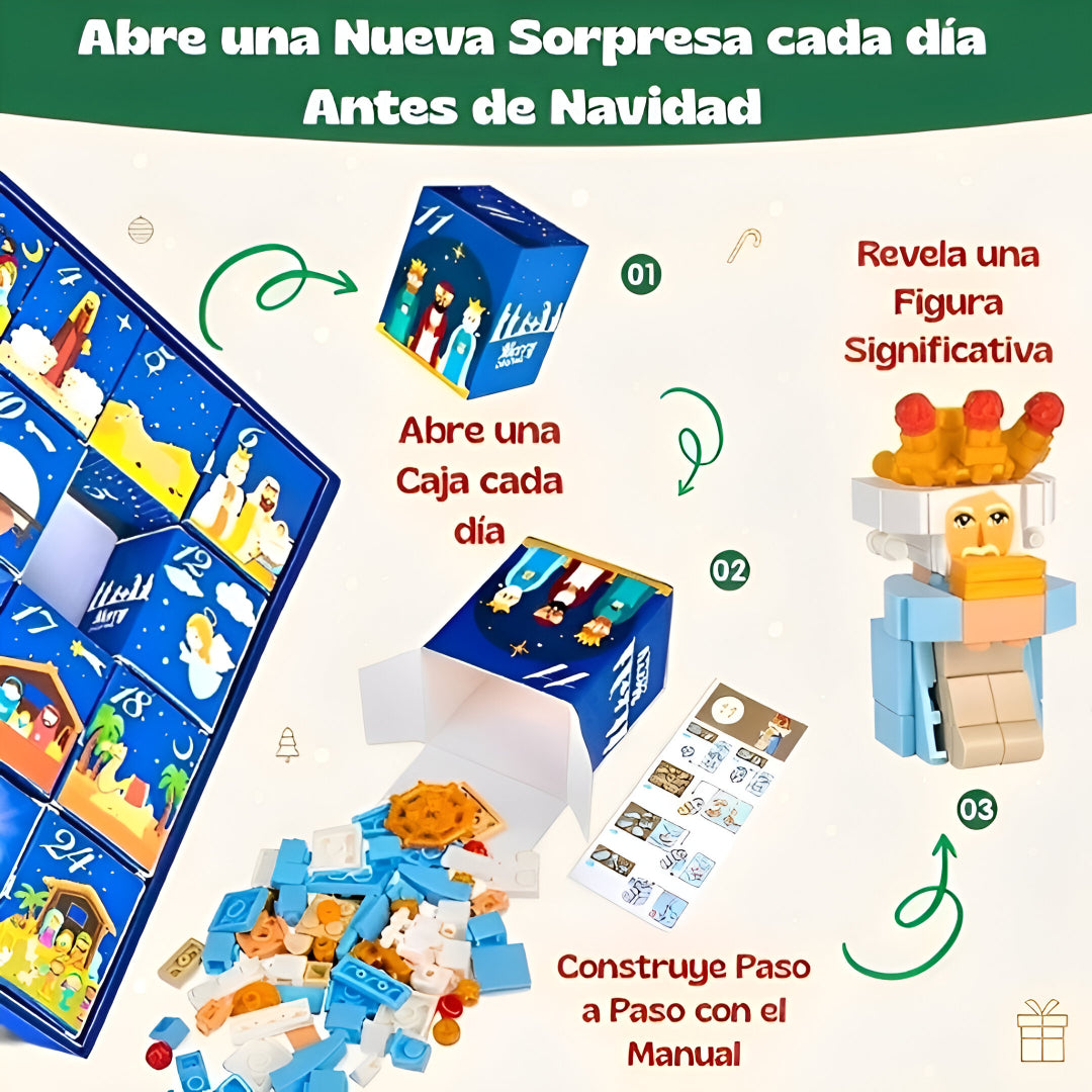 HolyBlox™ Calendario de Adviento Belén Bloques